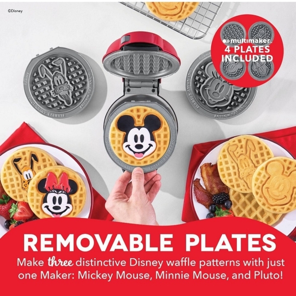 NWT Disney Dash Mickey & Friends MultiMaker Mini Maker System Waffle Maker - Picture 3 of 3